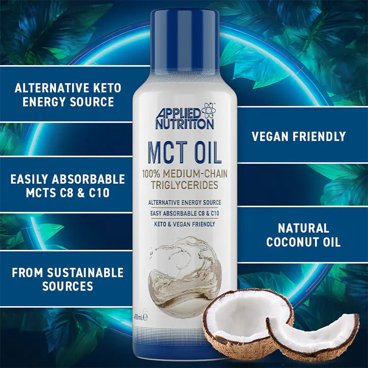 Applied Nutrition MCT Oil Keto C8-C10 490ml From Coconut Oil Keto & Low Carb Diet (35 Servings)