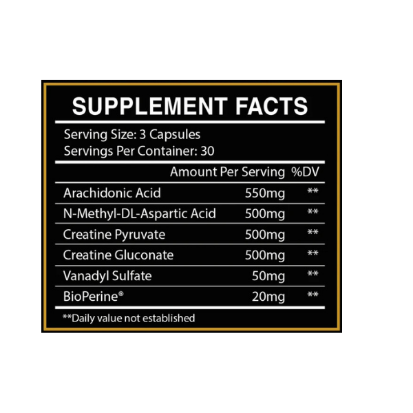 CENTURION LABZ WARPATH MAXIMIZER WORKOUT CREATINE COMPLEX (DAA ASPARTIC ACID + VANADYL SULFATE) 90 KAPSÜL