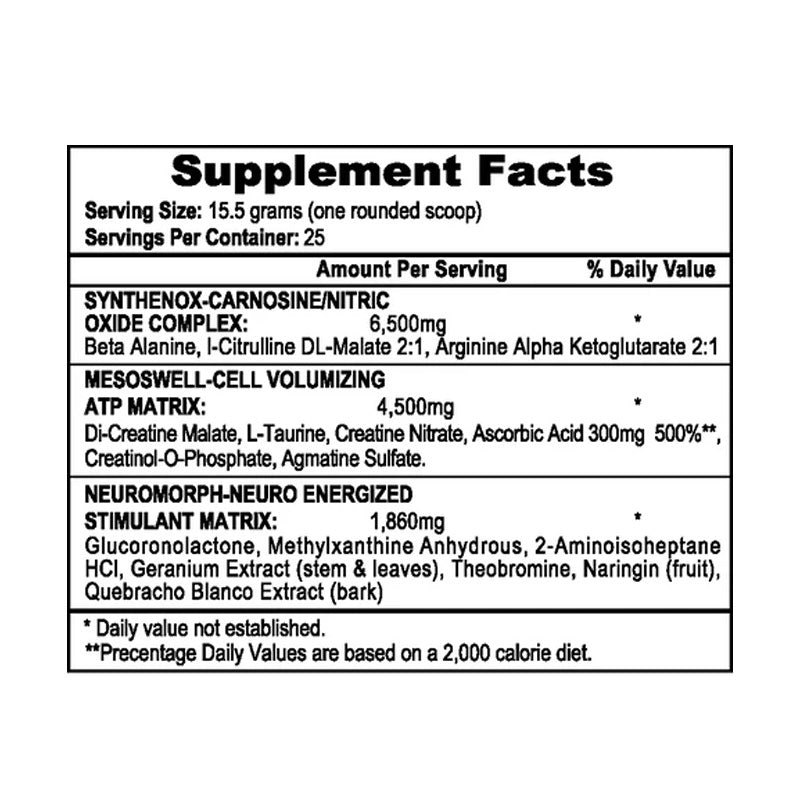 APS MESOMORPH ULTIMATE PRE-WORKOUT COMPLEX, COTTON CANDY AROMA