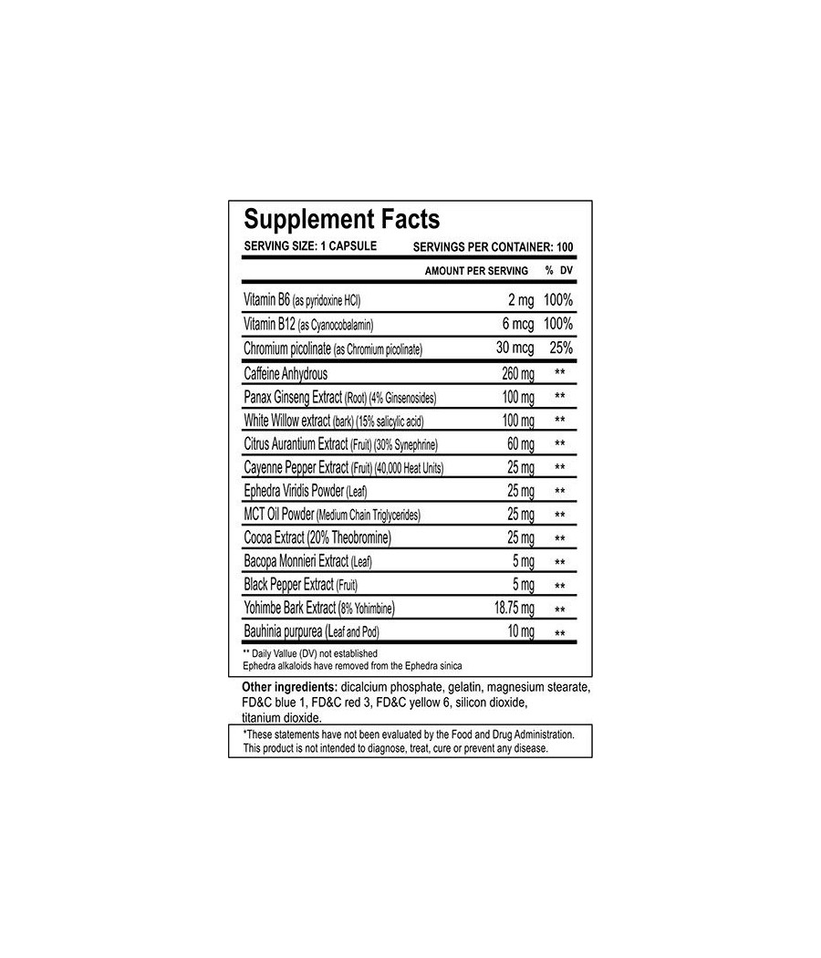 CLOMA PHARMA METHYLDRENE ECA STACK 100 CAPS