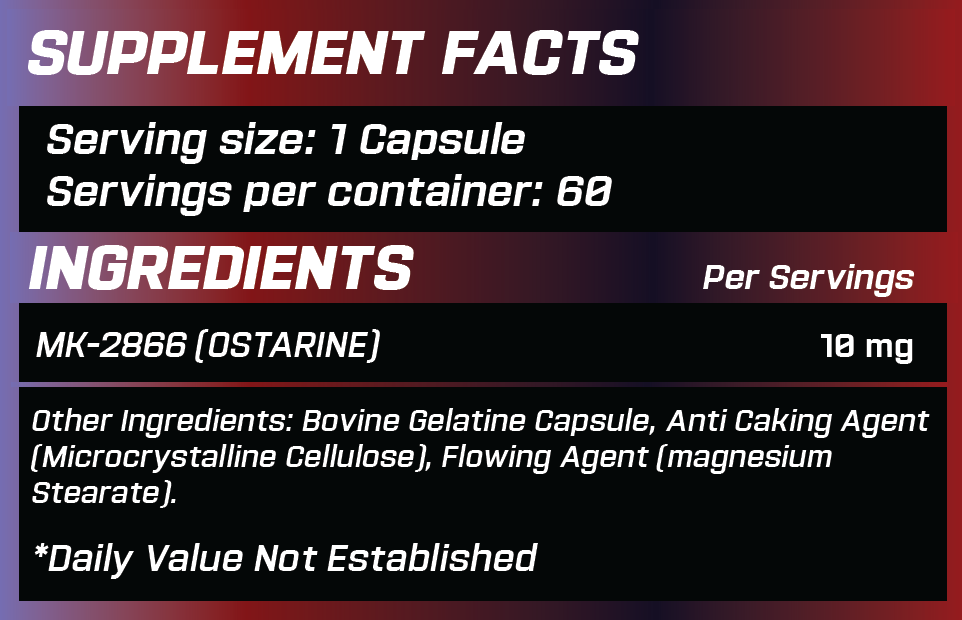 GRIMLABS WRATHFUL MK-2866 (OSTARINE) 60 CAPS