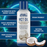 Applied Nutrition MCT Oil Keto C8-C10 490ml From Coconut Oil Keto & Low Carb Diet (35 Servings)