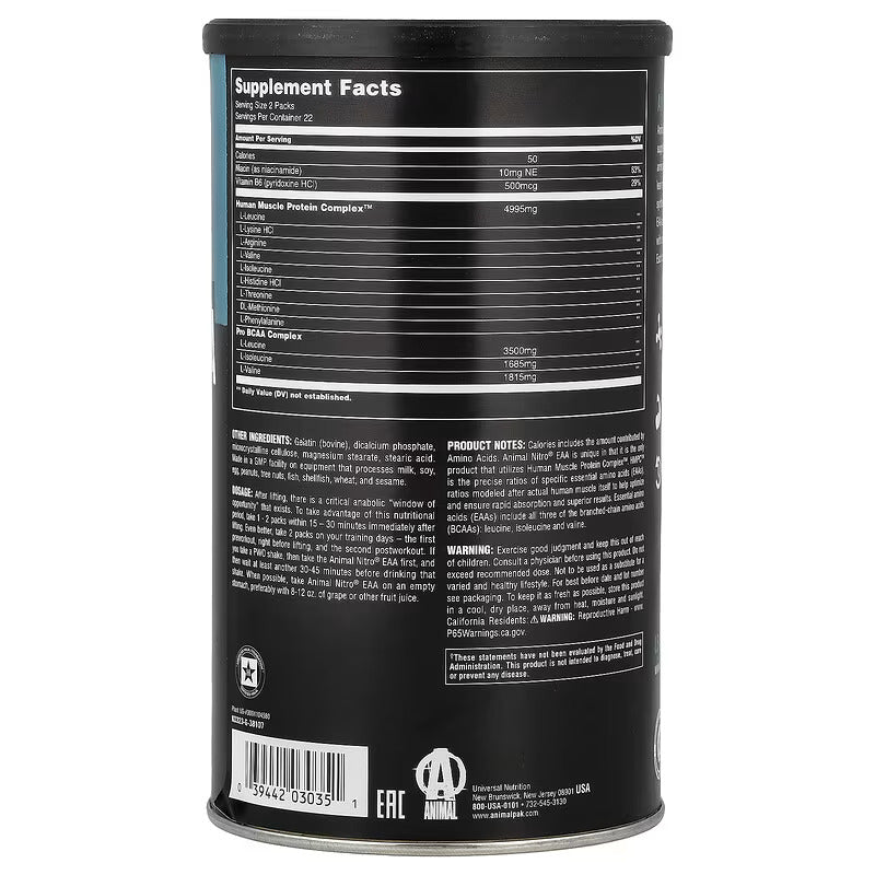 UNIVERSAL ANIMAL Animal Nitro Eaa Amino 44 Packs