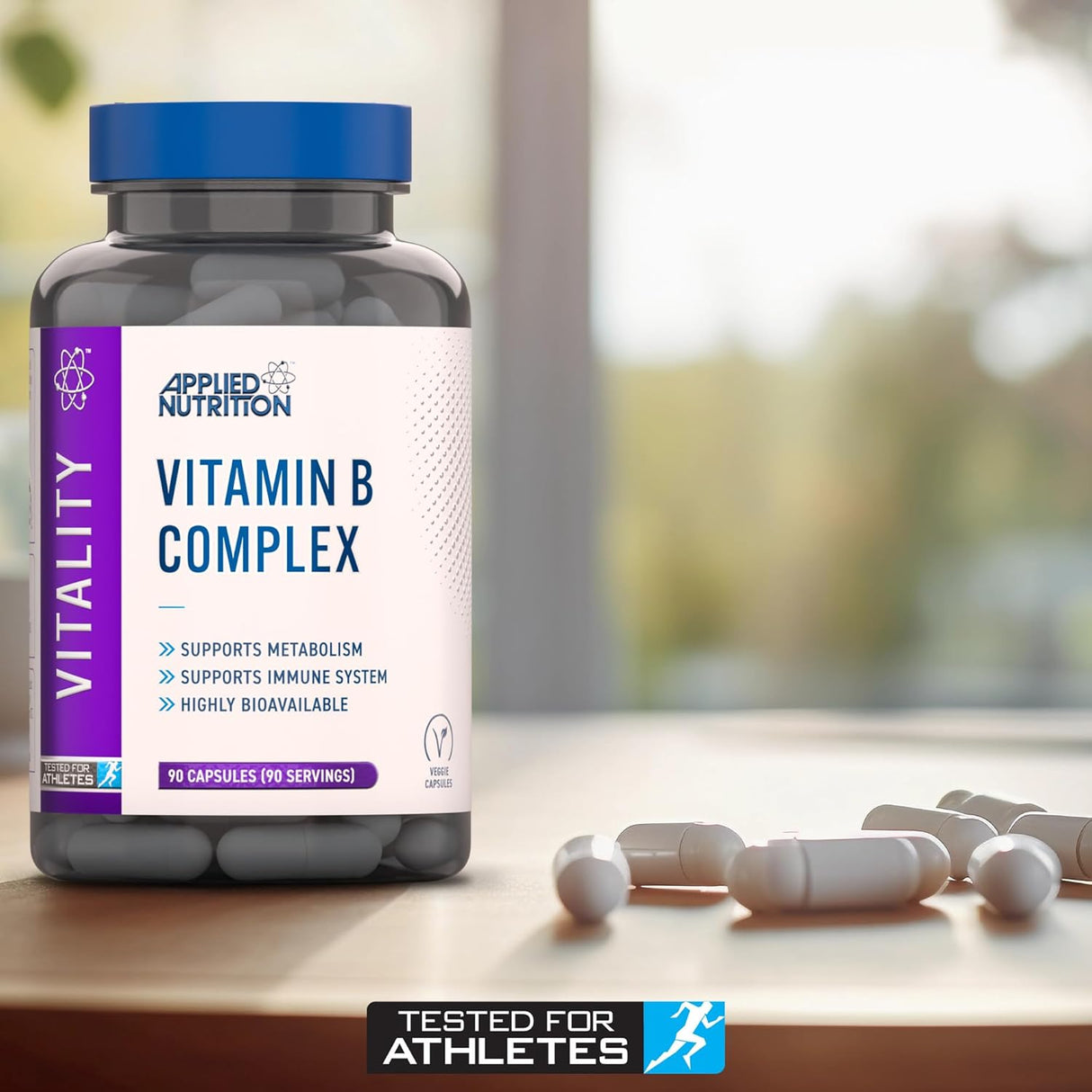Applied Nutrition Vitamin B Complex B1, B2, B3, B5, B6, B12, Biotin&Folic Acid Immune 90 Caps