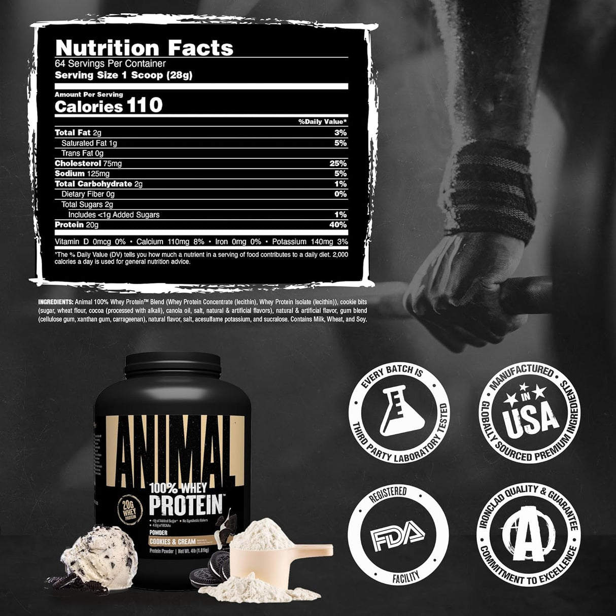 Universal Animal 100% Whey Protein 1,8 Kg