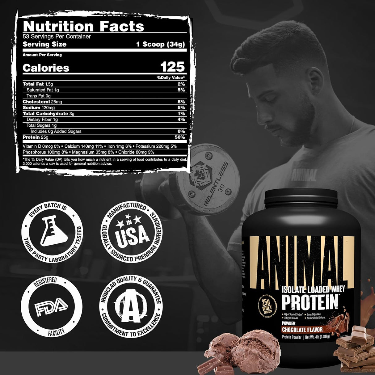 Universal Animal Whey Isolate Protein Powder