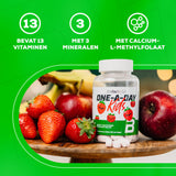 BIOTECH USA One-A-Day Kids Vitamin + Mineral - 90 chewable çiğneme tab +4 Çocuklara özel) USA MENŞEİ