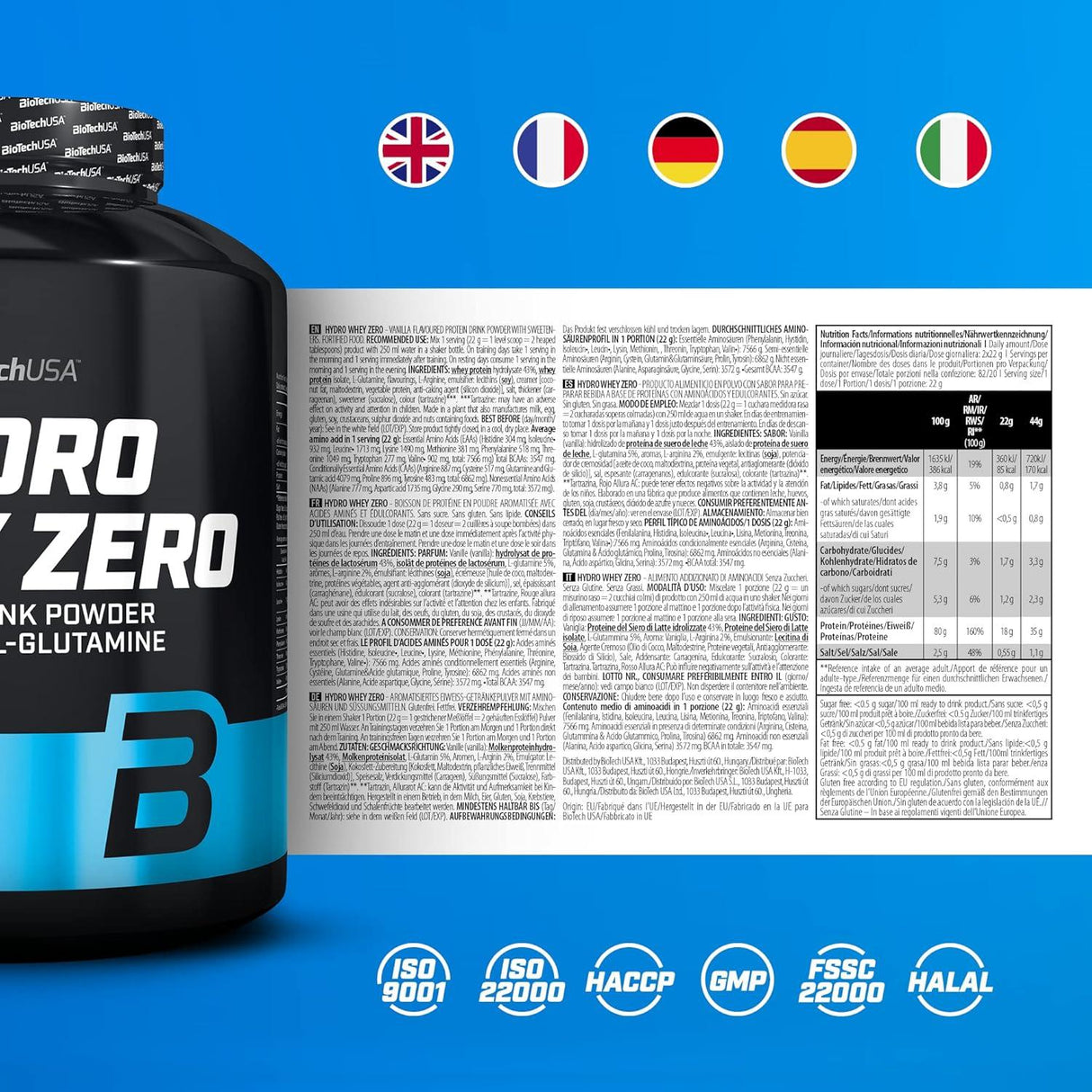 Biotech USA Hydro Whey Protein Zero - 1816 g
