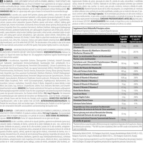 Biotech USA Vitamins And Minerals B-Complex 60 Tablet