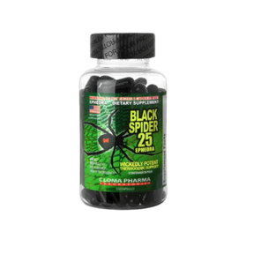 CLOMA PHARMA BLACK SPIDER 25mg Ephedra 100 ServIngs