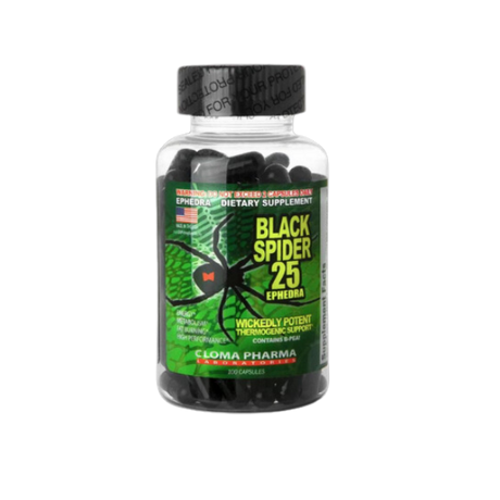 CLOMA PHARMA BLACK SPIDER 25mg Ephedra 100 ServIngs