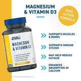 Applied Nutrition Magnesium & Vitamin D3 60 Caps