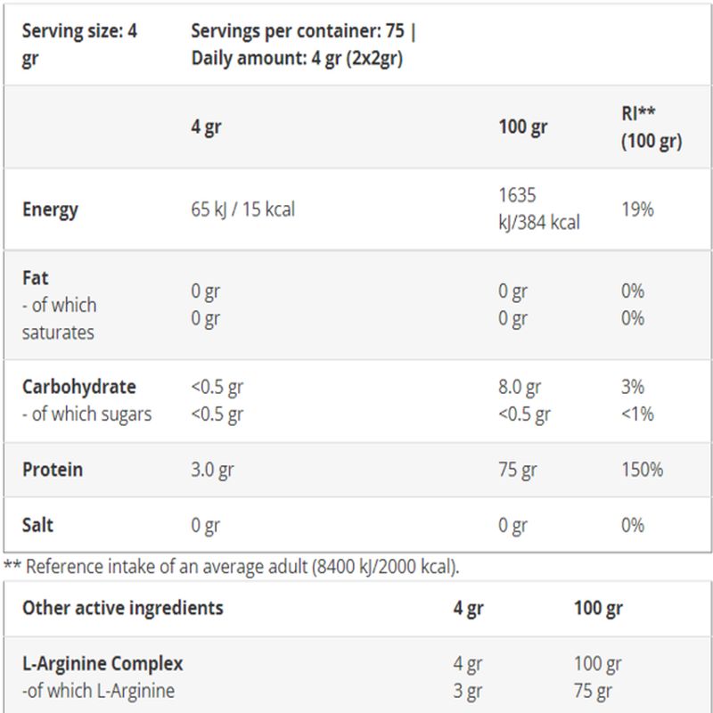 Biotech USA L-Arginine 300g - 150 SERVİS