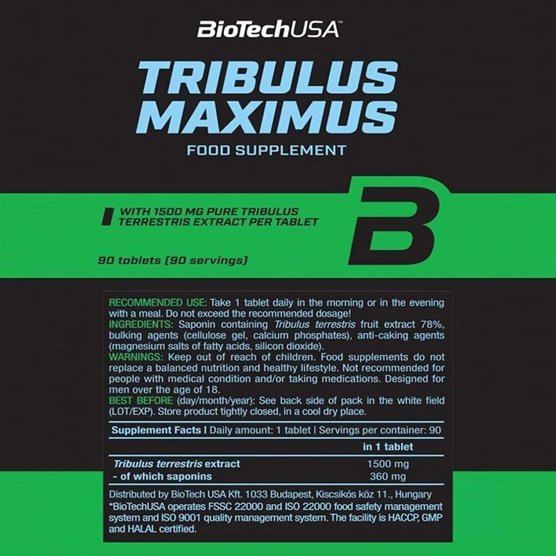 Biotech USA Tribulus Maximus 1500 mg 90 Tabs