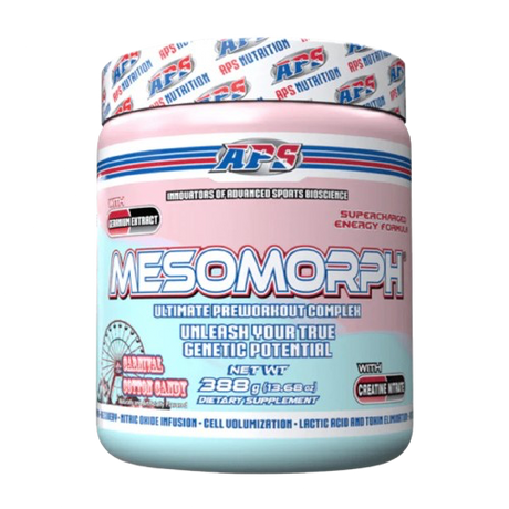 APS MESOMORPH ULTIMATE PRE-WORKOUT COMPLEX, COTTON CANDY AROMA