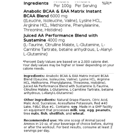 Universal Animal Juiced Amino Orange Juiced 377 gr