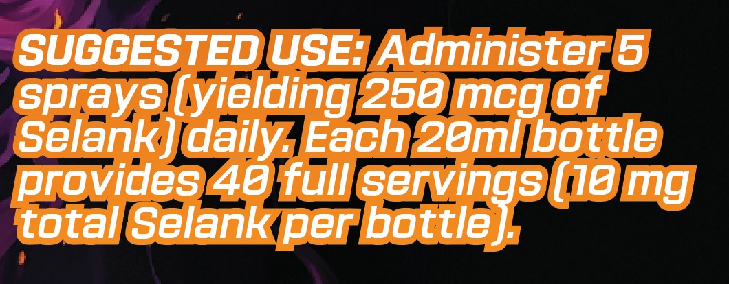 GRIMLABS SELANK 10MG - 250MCG PER SPRAY