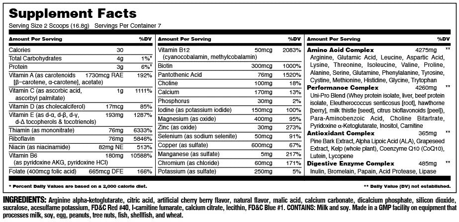 Universal Nutrition Animal PAK Powder 7 Servings