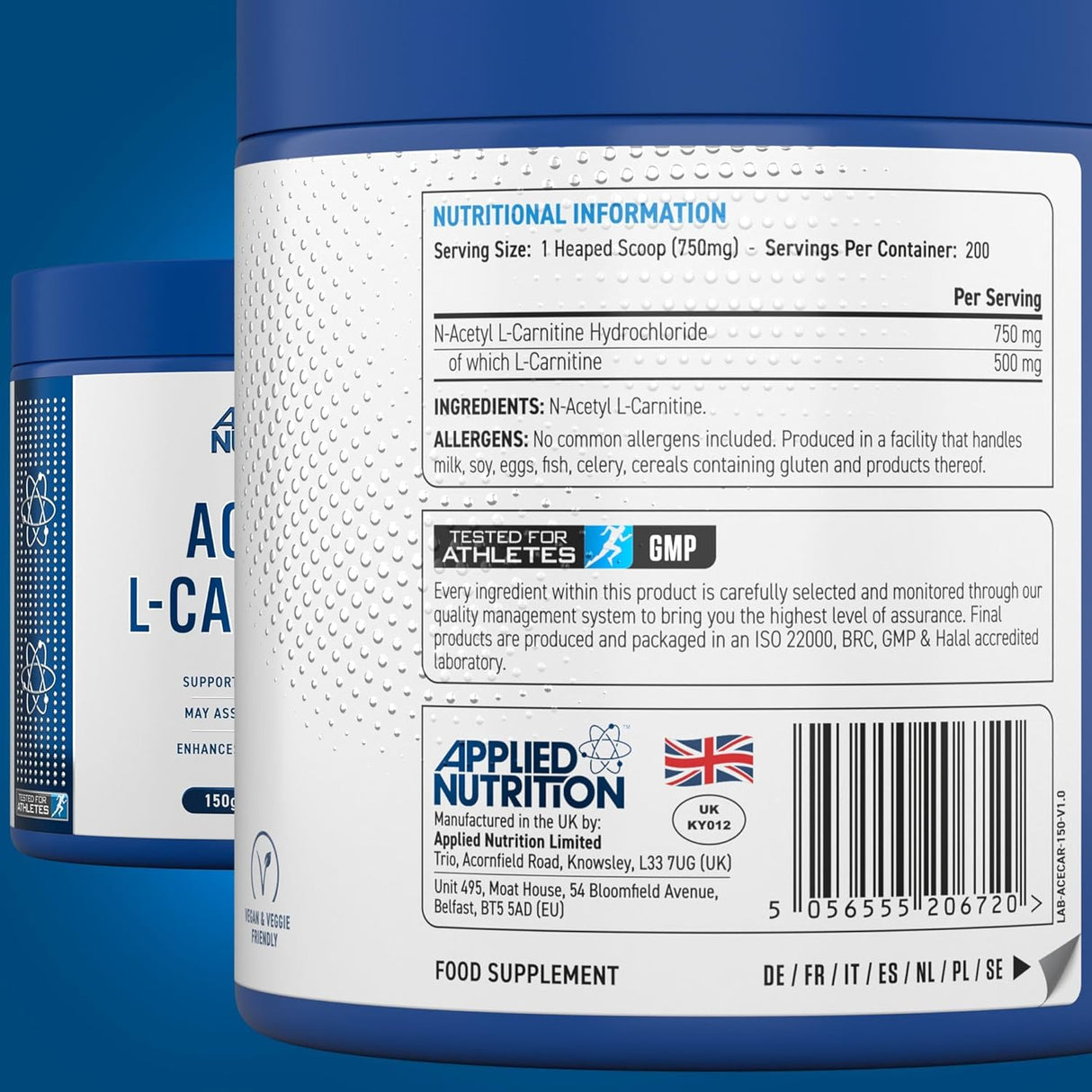 Applied Nutrition Acetyl L-Carnitine 200 servis