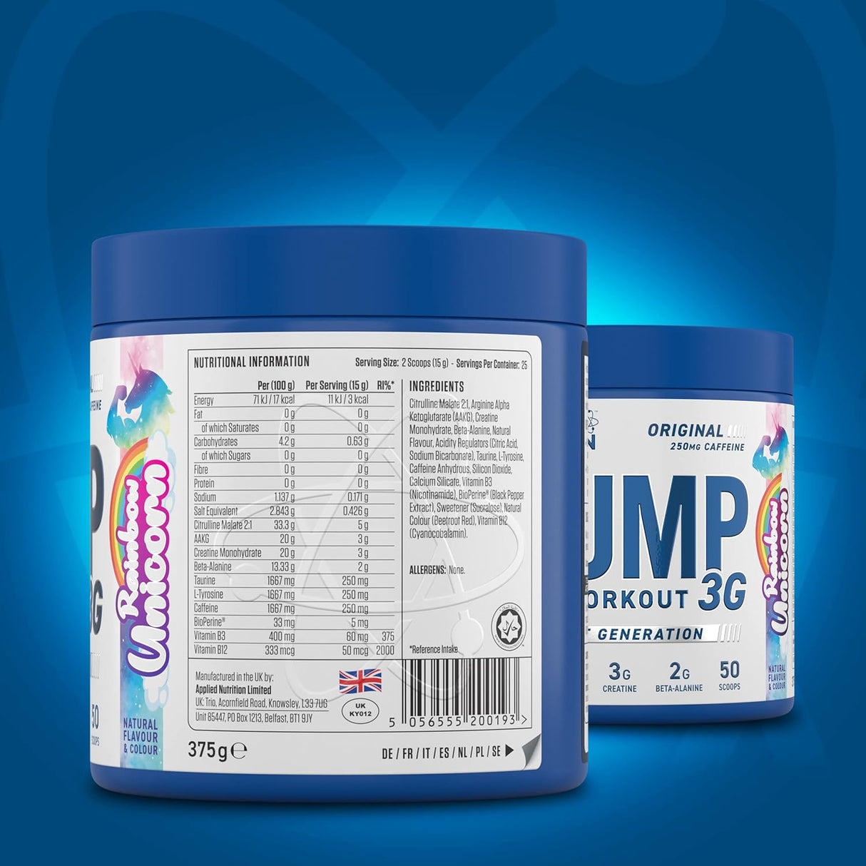 Applied Nutrition Pump 3G PreWorkout - Energy, Focus & Performance 50 Servis