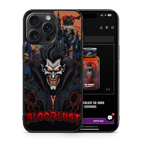 BLOODLUST DESIGN IPHONE 15 PRO MAX PARLAK TELEFON KILIFI