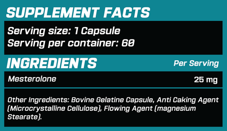 GRIMLABS MESTEROLONE 25mg 60 SERVINGS
