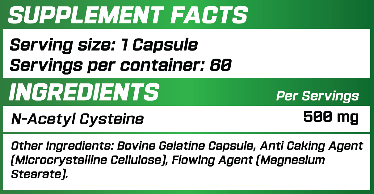 GRIMLABS NAC (N-ACETYL CYSTEINE) Karaciğer Koruyucu 500mg 60 CAPS