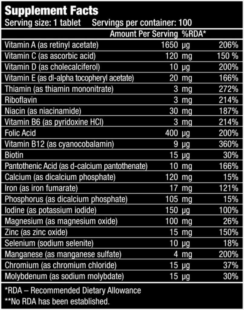 BioTech USA One-A-Day Calcium-Methylfolate Vitamin Complex 100 tablets