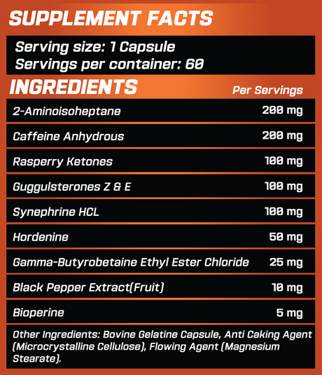 GRIMLABS SHREDDER THERMOGENIC FAT BURNER 60 SERVINGS