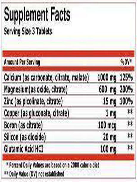 Universal Calcium Zinc Magnesium Boron - 1000mg 100 Tablet