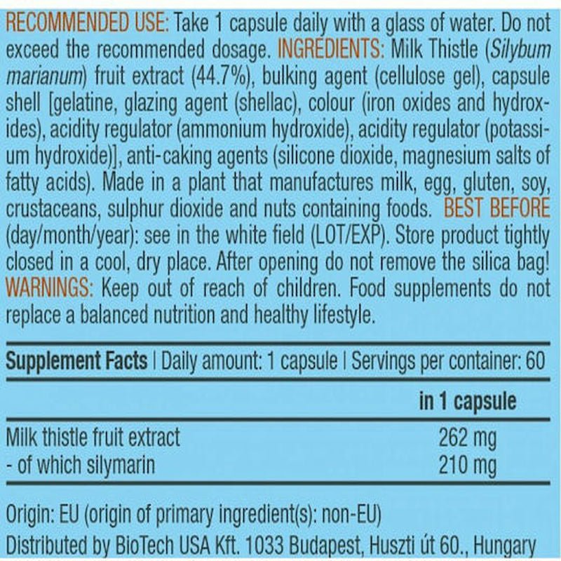 BİOTECH USA Milk Thistle Deve dikeni- 60 caps